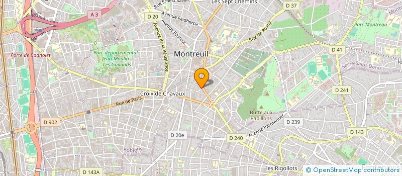 localisation de l'entreprise ARNION SA à MONTREUIL