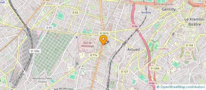 localisation de l'entreprise ARNO à ARCUEIL