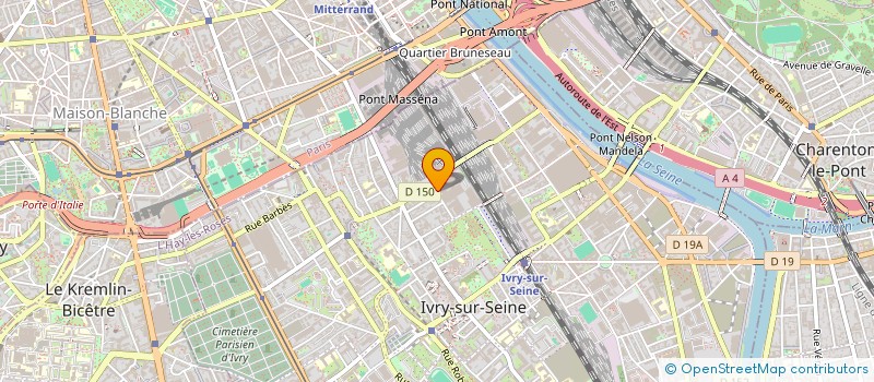 localisation de l'entreprise ARNO COACHING à IVRY-SUR-SEINE