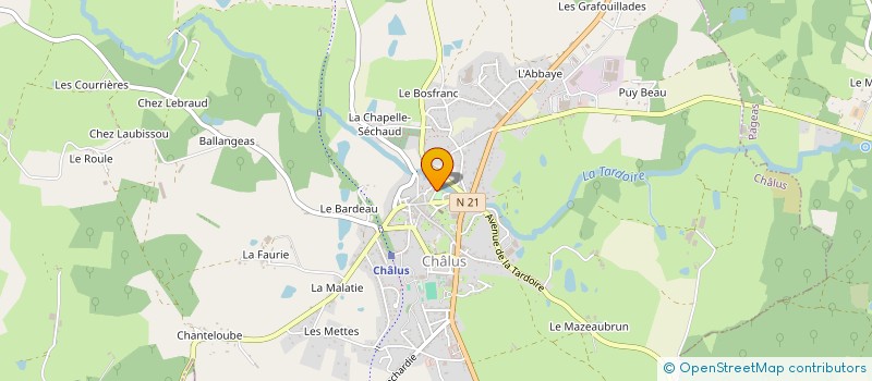 localisation de l'entreprise ARNO PISCINE à CHALUS
