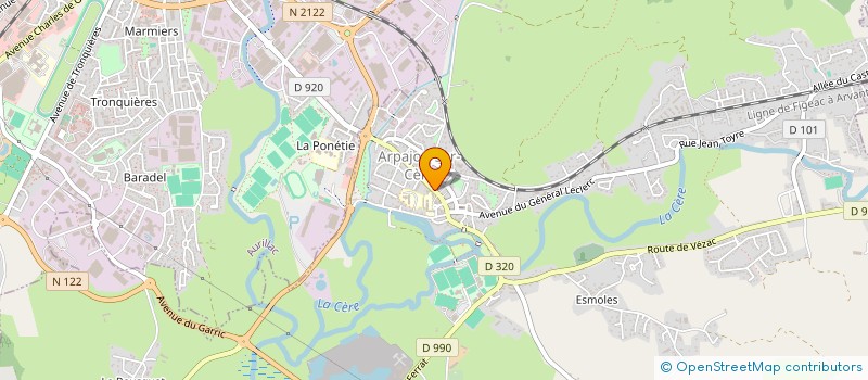 localisation de l'entreprise ARNOFI à ARPAJON-SUR-CERE
