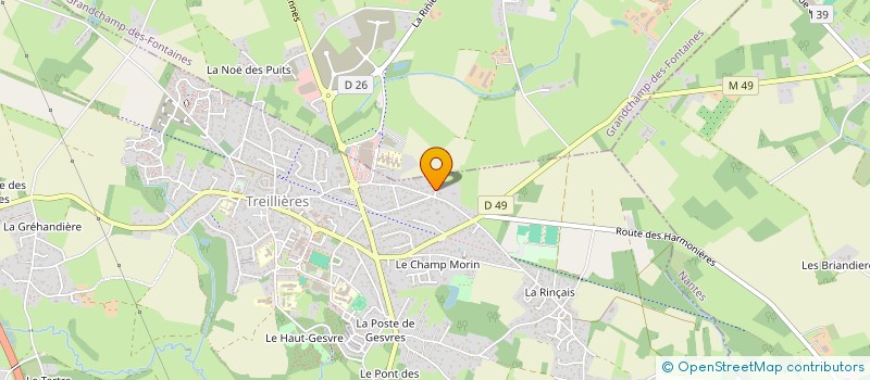 localisation de l'entreprise ARNOFORMATIQUE à TREILLIERES
