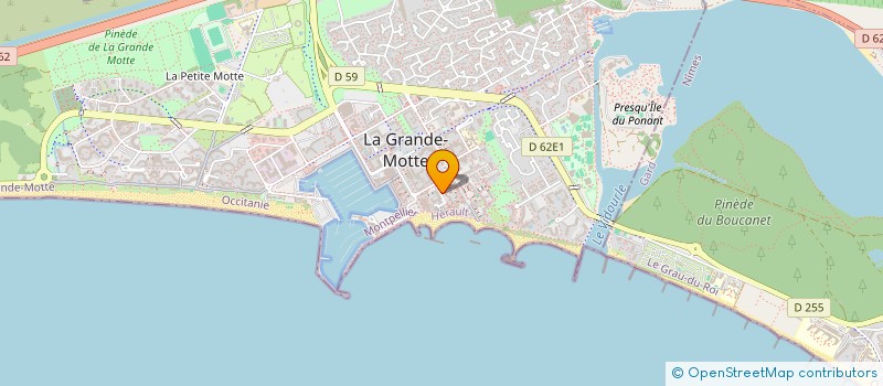 localisation de l'entreprise ARNOLD FRANCOISE ET OPRANDI BRUNO  LA GRANDE-MOTTE