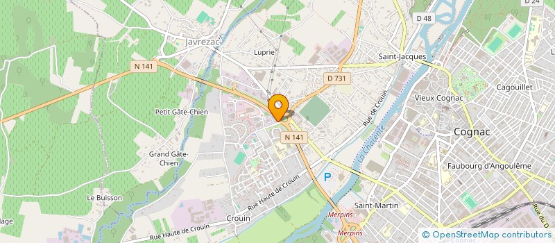 localisation de l'entreprise ARNOUX AUTOPRESTIGE à COGNAC