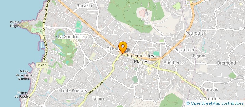 localisation de l'entreprise ARNOUX CONSTRUCTION à SIX-FOURS-LES-PLAGES