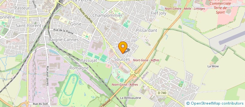 localisation de l'entreprise ARO-2  NIORT