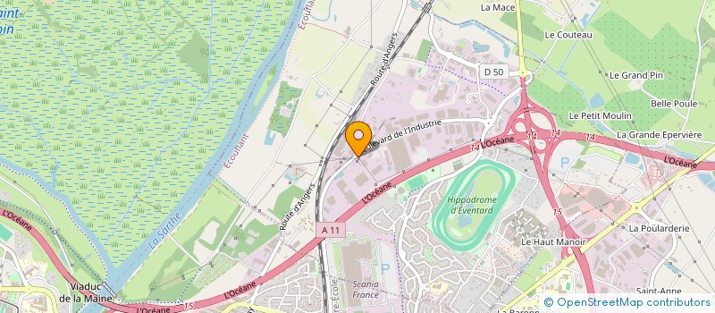 localisation de l'entreprise ARO ANGERS à ECOUFLANT