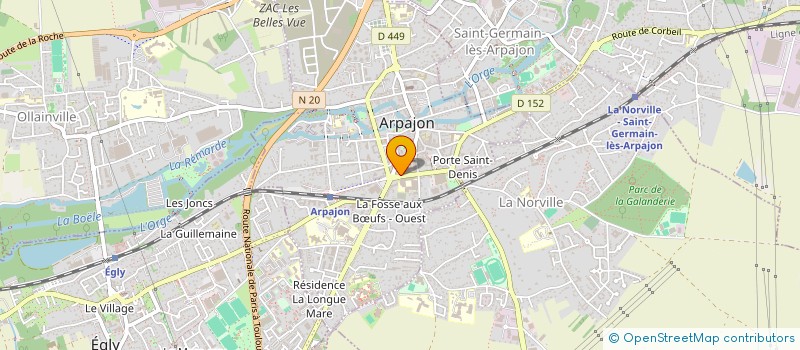 localisation de l'entreprise ARO SUPERMARCHE  ARPAJON