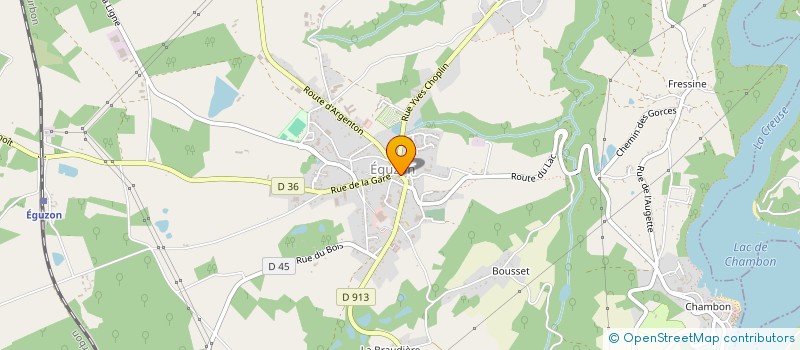 localisation de l'entreprise AROBASE BRASSERIE à EGUZON-CHANTOME