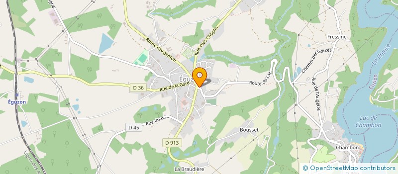 localisation de l'entreprise AROBASE CAFE à EGUZON-CHANTOME