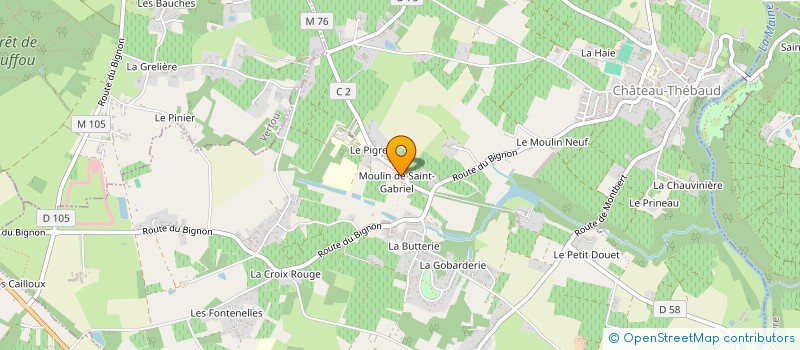 localisation de l'entreprise AROBASE SANS FRONTIERE  CHATEAU-THEBAUD