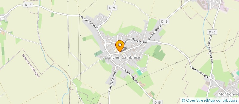localisation de l'entreprise AROBASQUE C.F à LIGNY-EN-CAMBRESIS