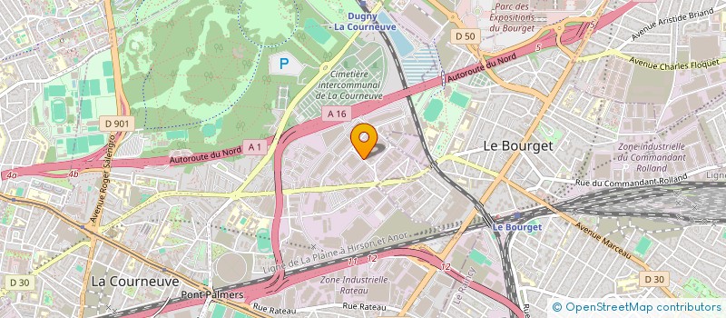 localisation de l'entreprise AROC - MODE à LA COURNEUVE