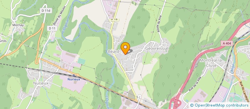 localisation de l'entreprise ARODIAG à BEARD-GEOVREISSIAT