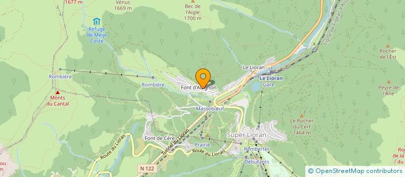 localisation de l'entreprise AROM 15 à LAVEISSIERE