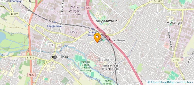 localisation de l'entreprise AROMA BIEN-ETRE  CHILLY-MAZARIN