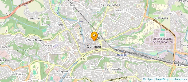 localisation de l'entreprise AROMA & CIE  QUIMPER