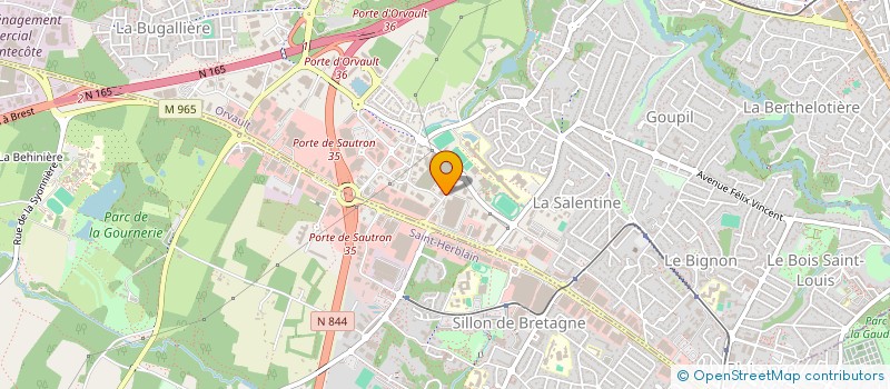 localisation de l'entreprise AROMA'T à ORVAULT