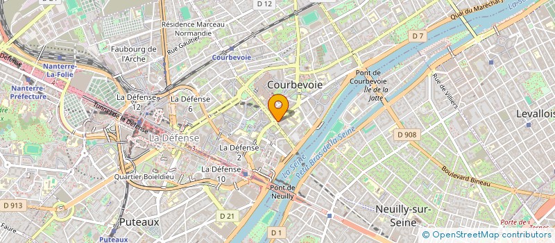 localisation de l'entreprise AROMAFORCE à COURBEVOIE