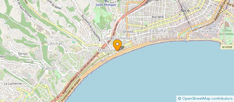 localisation de l'entreprise AROMAZUR à NICE