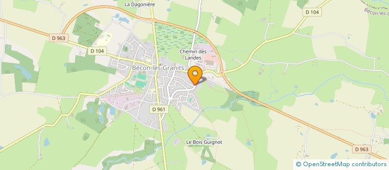 localisation de l'entreprise AROME à BECON-LES-GRANITS