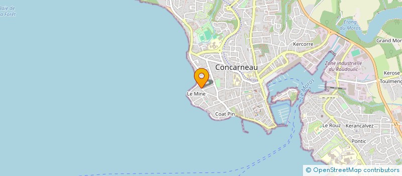 localisation de l'entreprise AROME  CONCARNEAU