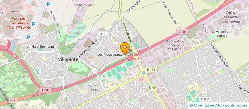 localisation de l'entreprise AROME EXPRESS à VILLEPINTE