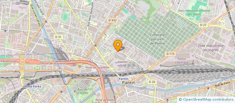localisation de l'entreprise AROMES EVASION à PANTIN