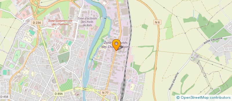 localisation de l'entreprise AROMES & SENS à AUXERRE