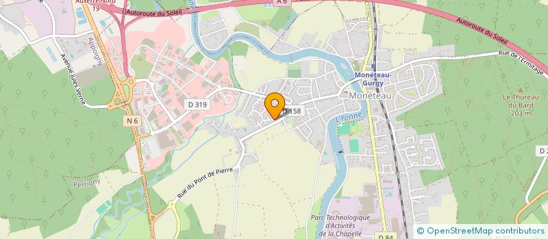 localisation de l'entreprise ARONDE à MONETEAU