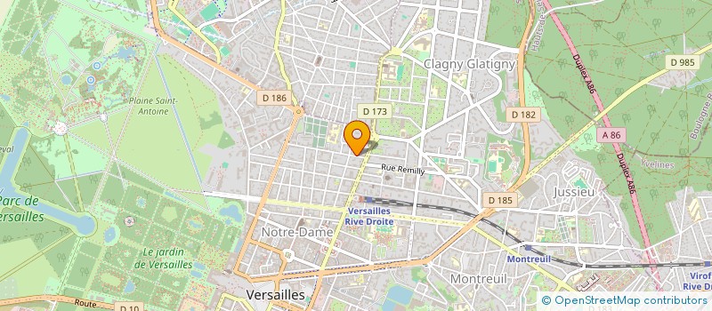 localisation de l'entreprise ARONE à VERSAILLES
