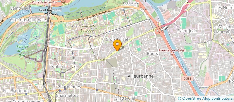 localisation de l'entreprise ARP - ACTION POUR LA REINSERTION PROFESSIONNELLE  VILLEURBANNE