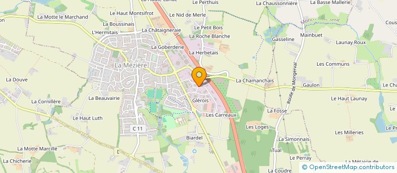localisation de l'entreprise ARP BAT  LA MEZIERE