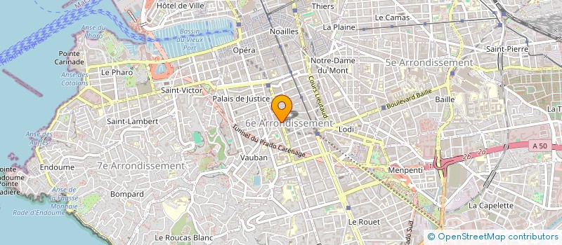 localisation de l'entreprise ARP COMMUNICATION à MARSEILLE