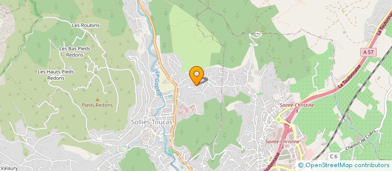 localisation de l'entreprise ARP IMMO  SOLLIES-TOUCAS