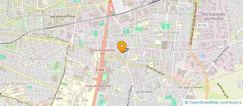 localisation de l'entreprise ARPA à VILLEURBANNE