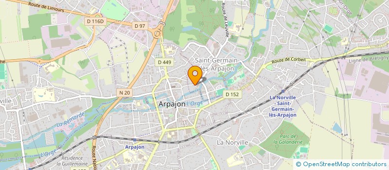 localisation de l'entreprise ARPA LOCATIONS à SAINT-GERMAIN-LES-ARPAJON