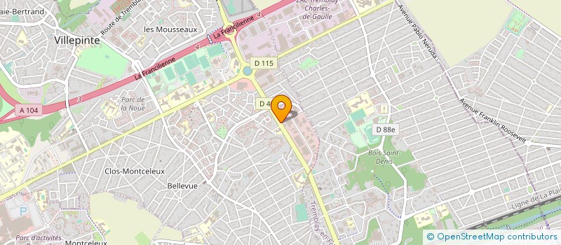 localisation de l'entreprise ARPALIANGEAS AUTO SERVICES à VILLEPINTE