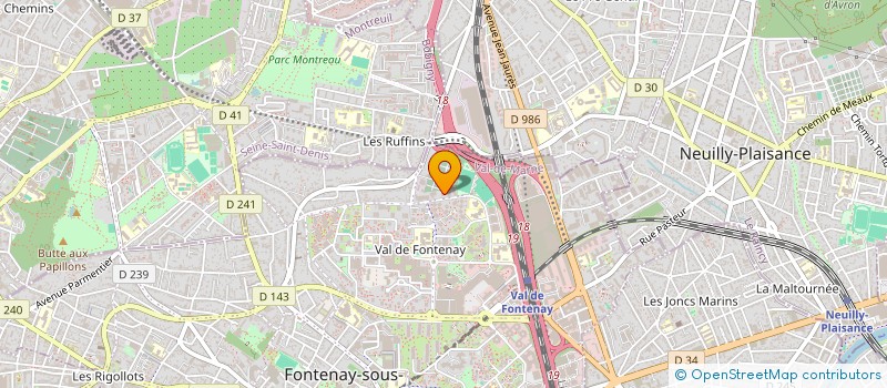 localisation de l'entreprise ARPAME à FONTENAY-SOUS-BOIS