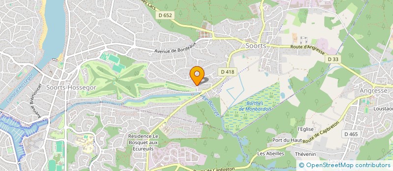 localisation de l'entreprise ARPAXA à SOORTS-HOSSEGOR