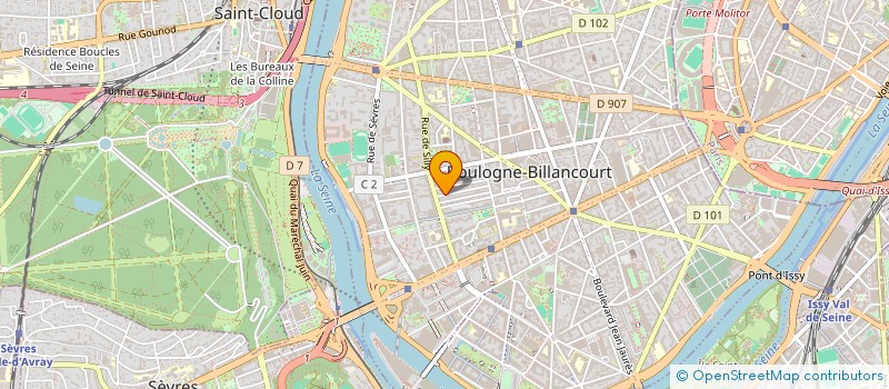 localisation de l'entreprise ARPE PSY 92 CENTRE : ASSOCIATION POUR LE RETABLISSEMENT DES PERSONNES CONCERNEES ET DE LEUR ENTOURAGE à BOULOGNE-BILLANCOURT