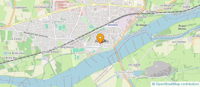 localisation de l'entreprise ARPEGE  ANCENIS-SAINT-GEREON