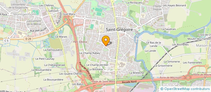 localisation de l'entreprise ARPEGE  SAINT-GREGOIRE