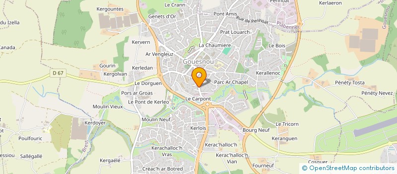 localisation de l'entreprise ARPEGE CONSTRUCTIONS à GOUESNOU