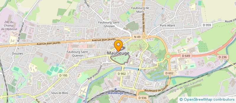 localisation de l'entreprise ARPEGE INSERTION  MAUBEUGE