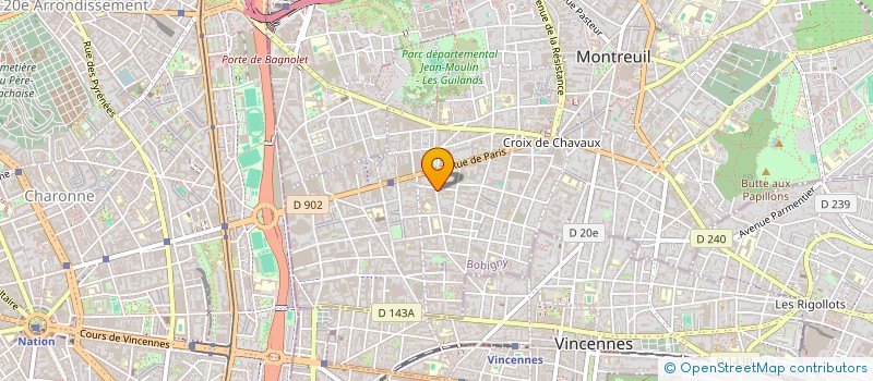 localisation de l'entreprise ARPEMA à MONTREUIL
