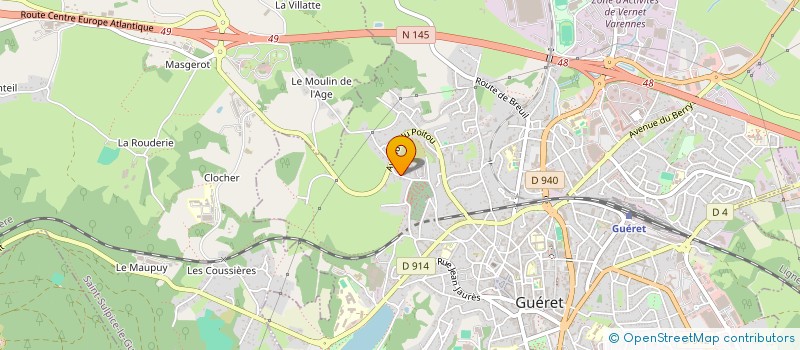localisation de l'entreprise ARPENTERRE à GUERET