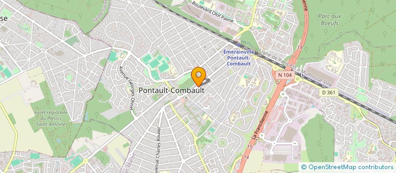 localisation de l'entreprise ARPLOMBERIE à PONTAULT-COMBAULT