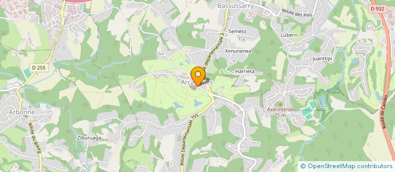 localisation de l'entreprise ARRANGOITZEKO URTXINTXAK  ARCANGUES