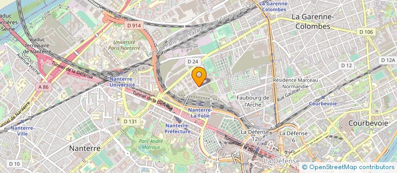 localisation de l'entreprise ARRAS GARAGE  NANTERRE